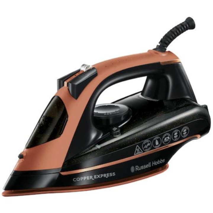 Russell Hobbs Copper Express 23975-56 vasaló, réz talp, 2600 W, 315 ml fekete/réz