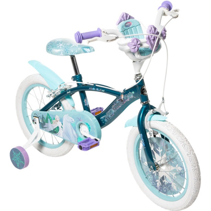 Huffy Disney Jégvarázs gyerekbicikli, 16"-os kerekekkel, lila/fehér