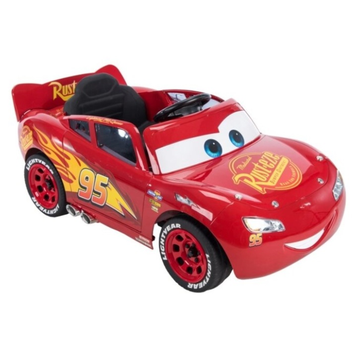 Huffy Cars Villám McQueen elektromos kisautó gyerekeknek, 7.2V akkumulátor, 30 perc hatótávolság, sebesség 5km/h Piros
