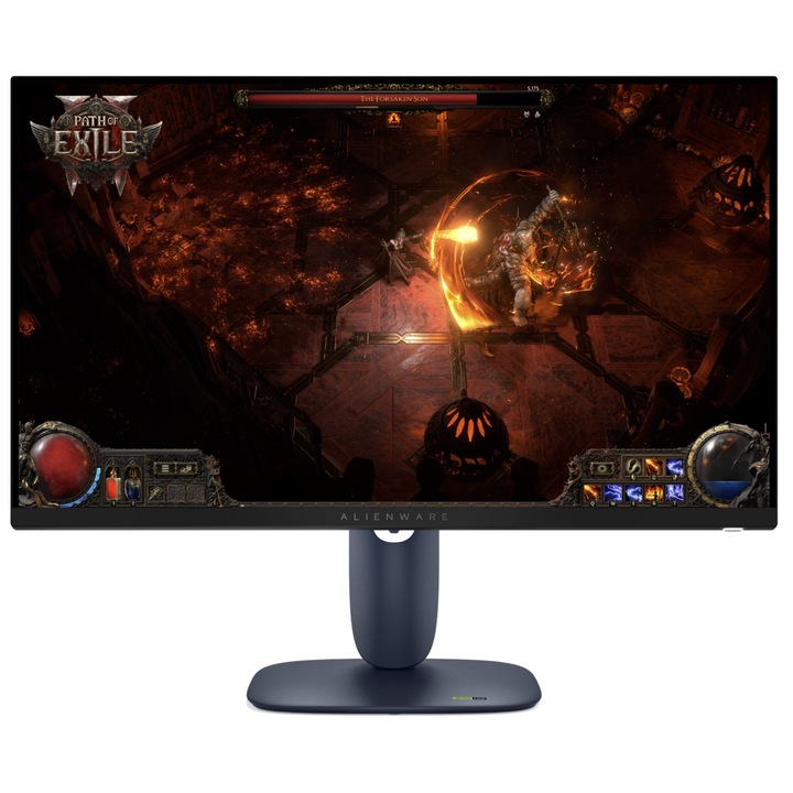 Játékos monitor Gyors IPS LED Dell Alienware 27" AW2725DM, WQHD 2560 x 1440, HDMI, DisplayPort, Pivot, 180 Hz, 1 ms Fekete
