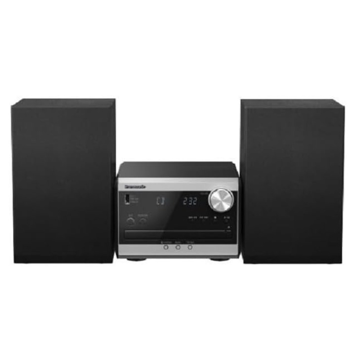 Микросистемно аудио Panasonic SC-PM272EG-S, 20W, CD, Bluetooth, FM радио, сребрист