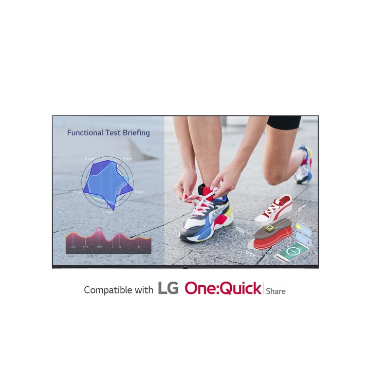 Display Profesional IPS LED LG 65" 65UL3J-E, UltraHD 3840×2160, HDMI, WiFi, Boxe Negru