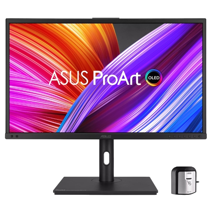 ASUS ProArt PA27DCE-K OLED monitor, 26,9" UHD 3840x2160, HDMI, DisplayPort, hangszórók, Pivot fekete
