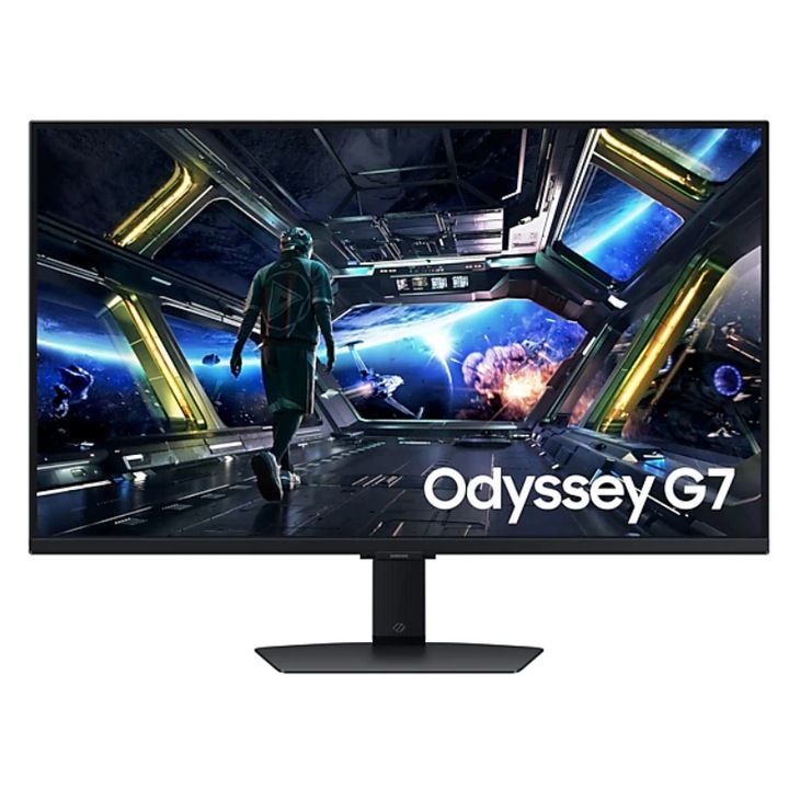 Геймърски монитор IPS LED Samsung 32" LS32DG702EUXEN, UHD 3840 x 2160, HDMI, DisplayPort, Високоговорители, Pivot, 144 Hz, 1 ms Черен