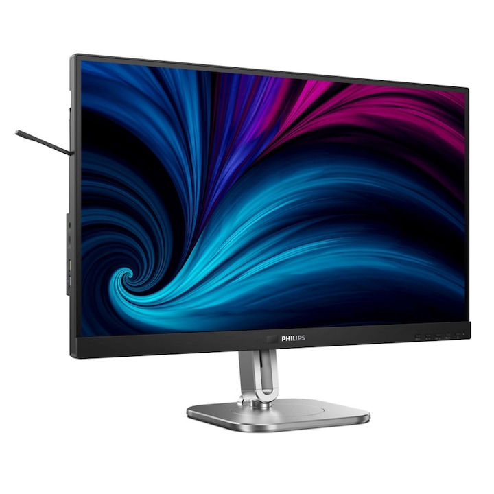 Philips 27"-es 27B2U6903/00 IPS LED monitor, UHD 3840 x 2160, HDMI, DisplayPort, hangszórók, fekete/ezüst