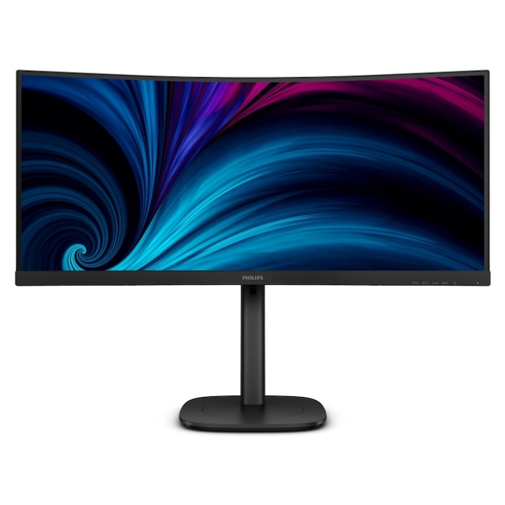 Philips 34"-es 34B2U3600C VA LCD monitor, WQHD 3440 x 1440, HDMI, DisplayPort, Ívelt képernyő, hangszórók, 4 ms fekete
