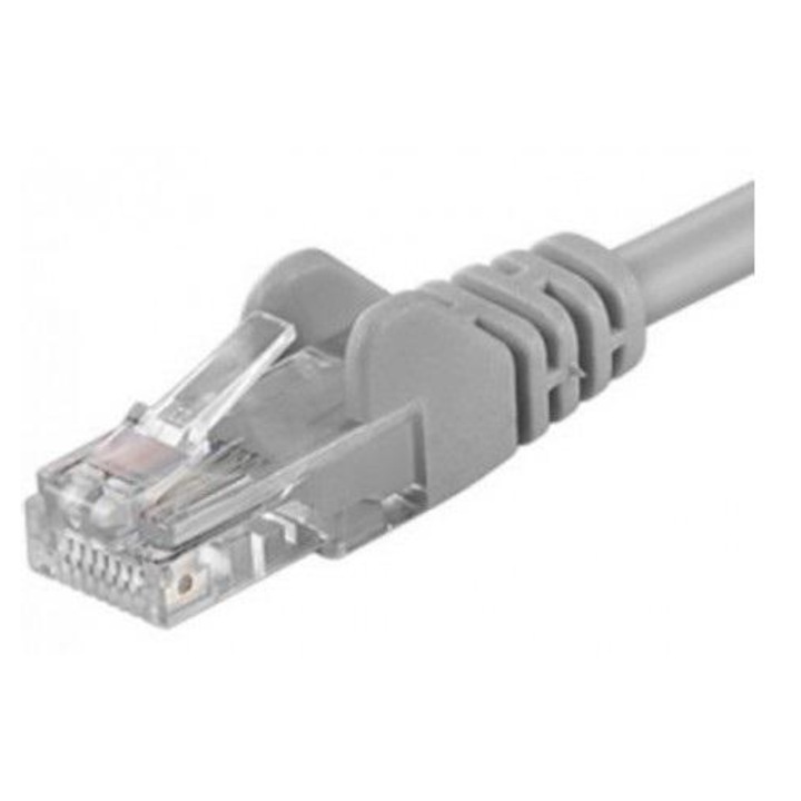 Пачкорд UTP RJ45-RJ45 Cat.5e 2m сив, UTP-5E-2-G, меден пачкорд