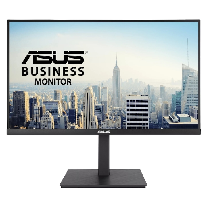 Asus VA27UQSB monitor, 27" IPS LED, UHD 3840x2160, HDMI, DisplayPort, hangszórók, Pivot fekete