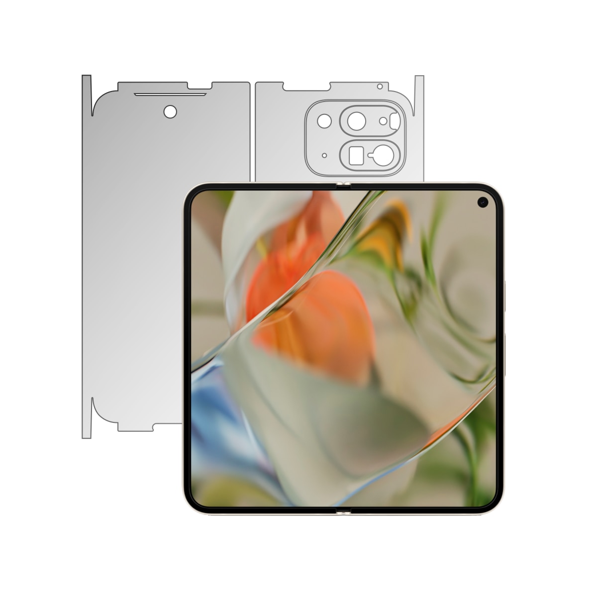Folie de Protectie Full-Body Folie24, pentru Google Pixel 9 Pro Fold, 1 Set Mate cu Acoperire 360, Ecran + Spate si Laterale, Adezive, Flexibile cu Auto Regenerare