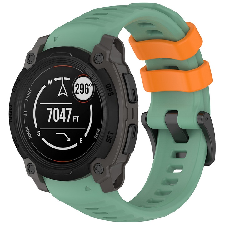 Bratara Techsuit 22mm pentru Garmin Instinct E 45mm, verde menta