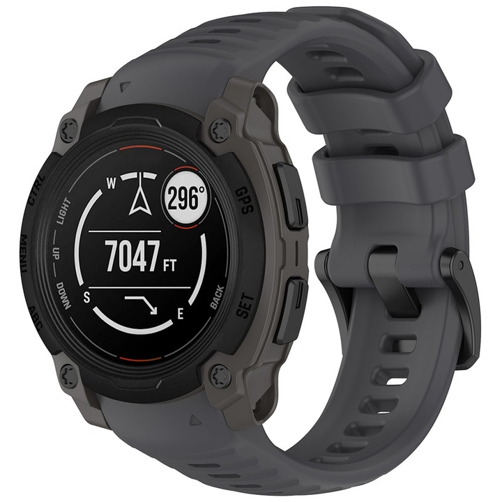 Curea Techsuit W076 pentru Garmin Instinct E 40mm, Gri