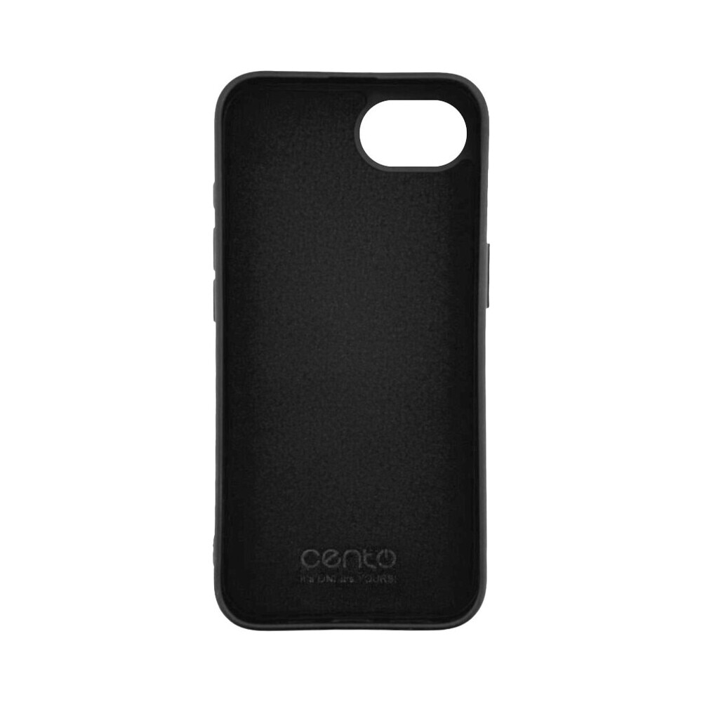 Husa de protectie CENTO Rio compatibila cu Apple Iphone 16e Negru Silicon Premium Mat, Slim, Anti zgarieturi, Anti soc, cu margini ridicate pentru protectia ecranului si a camerei