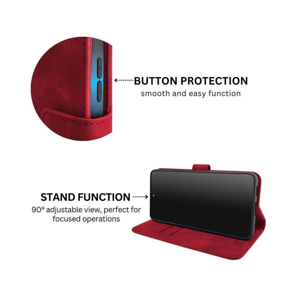 Husa tip carte CENTO Lima compatibila cu Samsung A26 Scarlet Red