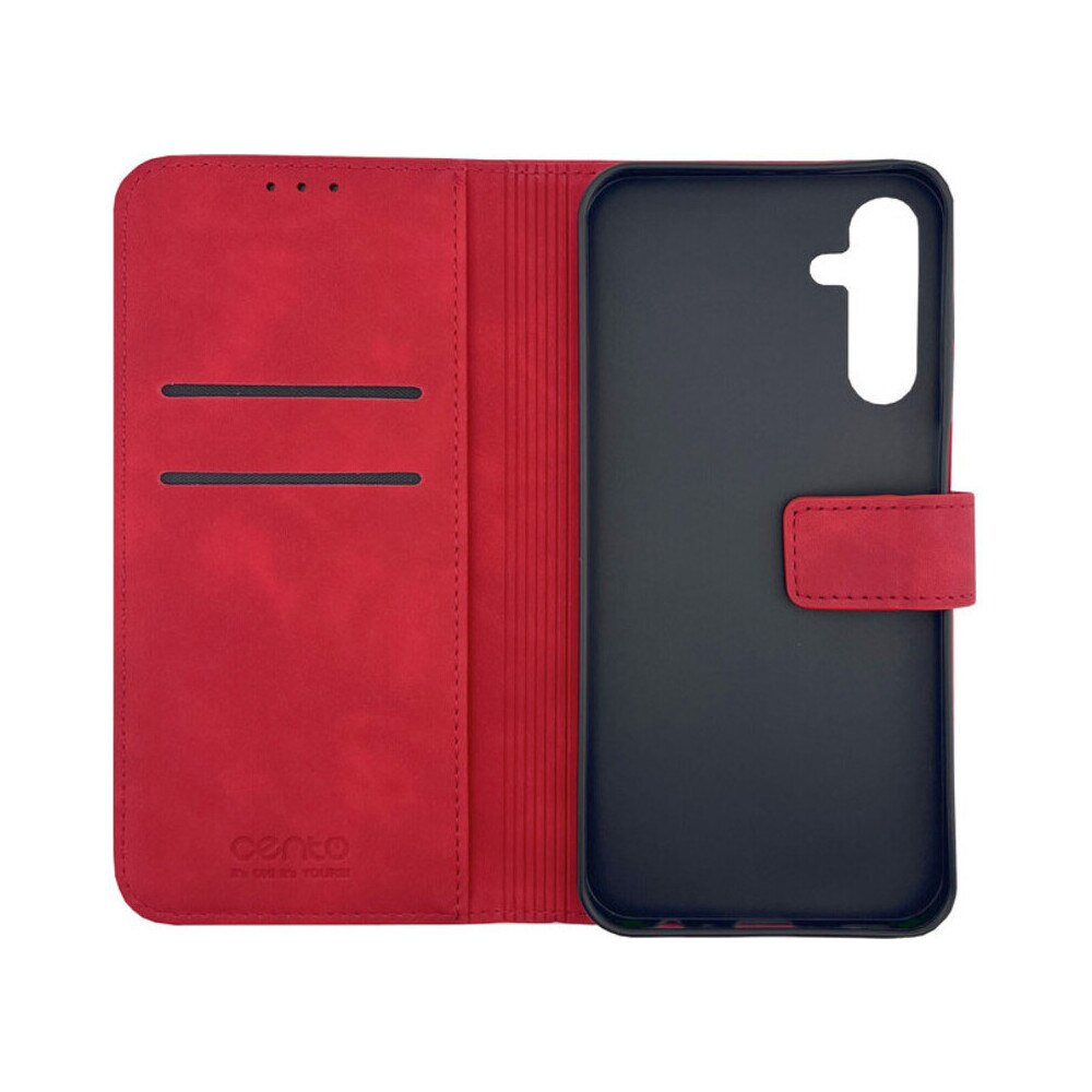 Husa tip carte CENTO Lima compatibila cu Samsung A26 Scarlet Red
