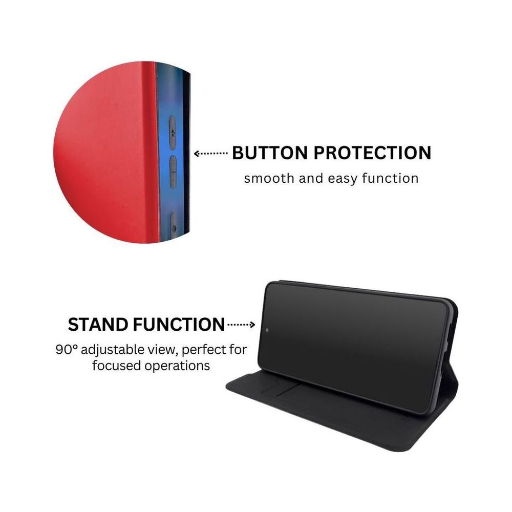Husa tip carte CENTO Soho compatibila cu Samsung A26 Scarlet Red