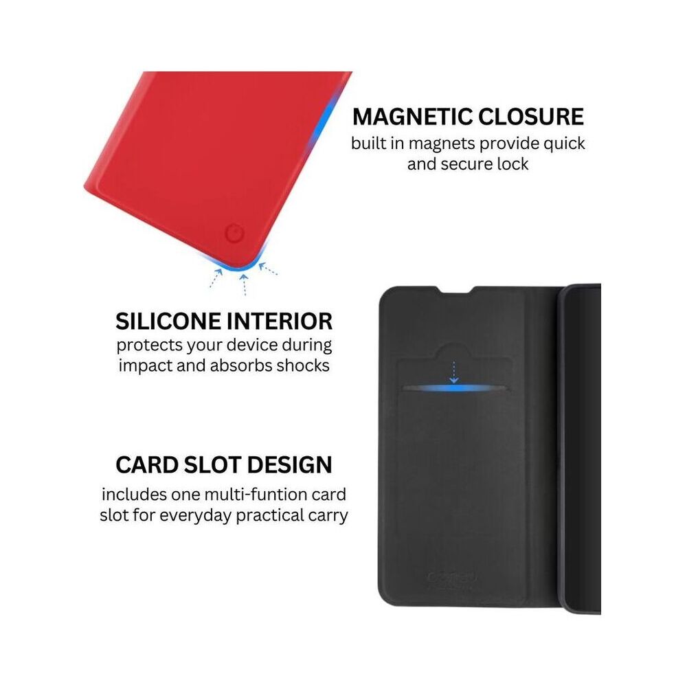 Husa tip carte CENTO Soho compatibila cu Samsung A26 Scarlet Red