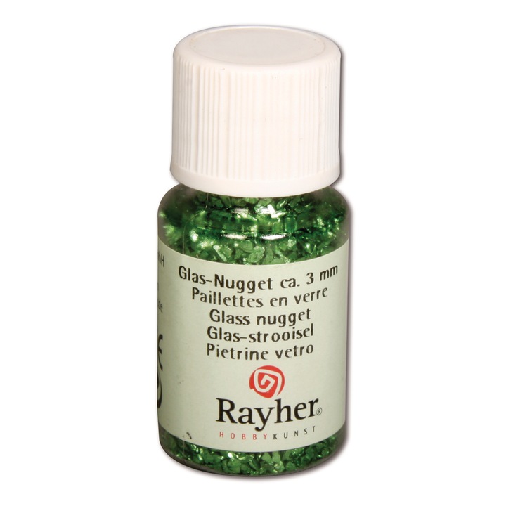 Sclipici Rayher, 10 ml, 3mm, verde