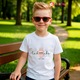 Tricou pentru copii Labubu mama est, Alb