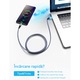 Cablu de incarcare si transfer de date, lungime 3m, USB-USBC, incarcare rapida, pentru telefon / tableta sau laptop, conector USB, conector USB-C, Fast-Charge, NEGRU, YULMI®