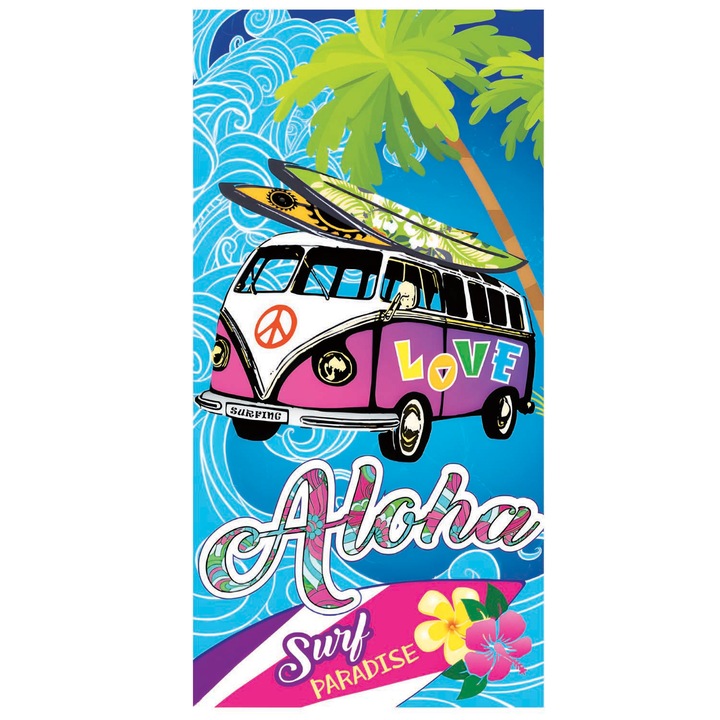 Prosop de plaja mare, 100% poliester, modele tineret si copii, 100x180cm