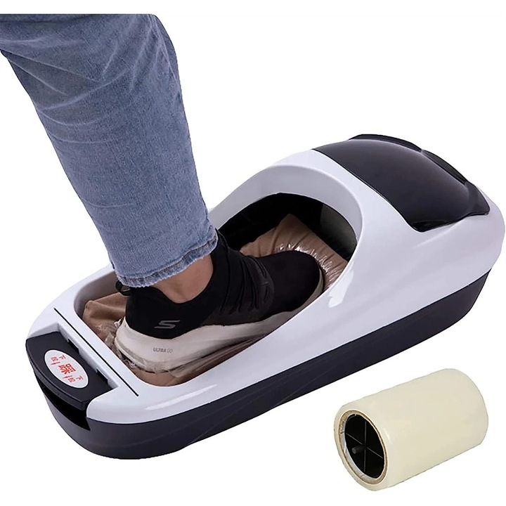 Dispenser Automat Aplicat Folie pentru Incaltaminte Vivendo® – Rapid si Igienic, Pana la 1000 Acoperitori/Rola, Ideal Clinici, Birouri si Acasa