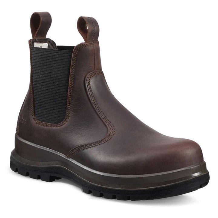 Ghete barbati Carhartt Chelsea S3, piele uleiata, talpa antiderapanta, maron inchis, 36 EU