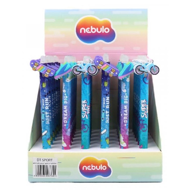 Nebulo 5287634 Nebulo: Stilou cu gel cu buton, reîncărcabil Sporturi 1 bucată
