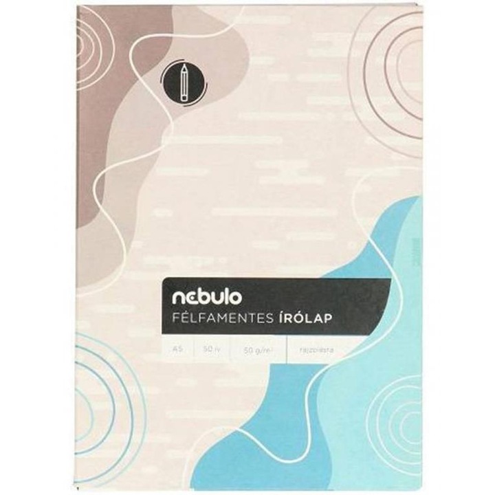 Nebulo 5289782 Nebulo: Félfamentes írólap A5-ös fóliázott 50db