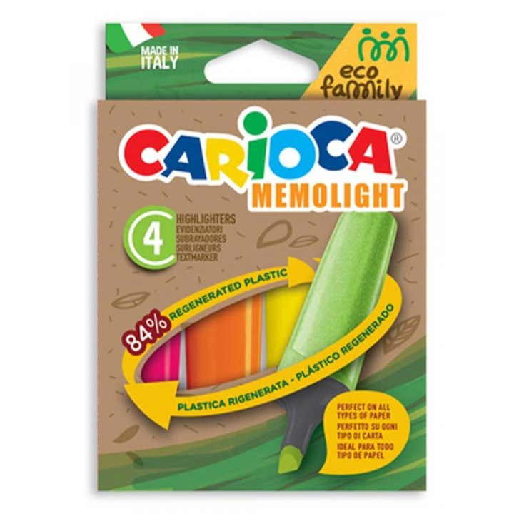 Carioca 1434649 Eco Family Memolight 4db-os szövegkiemlő szett - Carioca