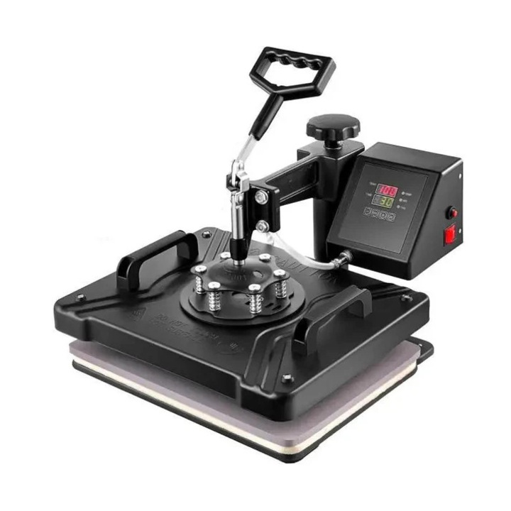 Термопреса, 6 в 1, 30x38 см, люлееща се, черна