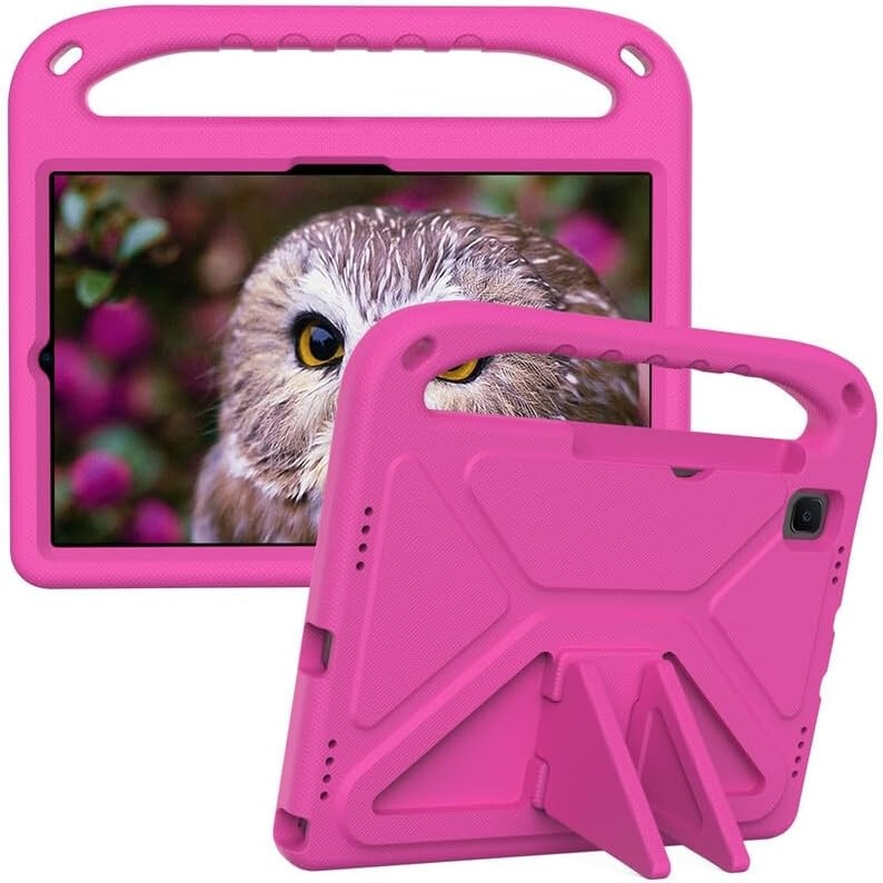 Husa copii pentru Samsung Galaxy Tab A9+, 11", Sigloo, stand Built-in, Protectie 360, Roz