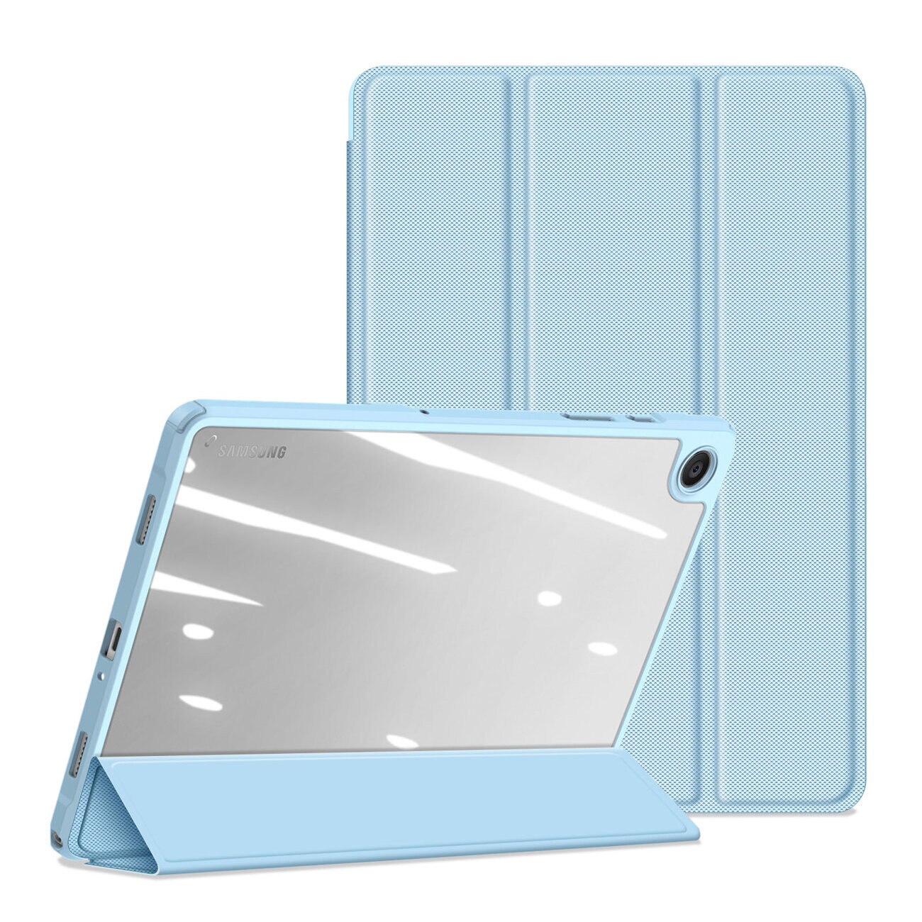 Husa premium pentru Samsung Galaxy Tab A11/A9+(2025/2023), 11", Sigloo, interior de piele sintetica, suport Smart Pen, rezistent la socuri, Blue