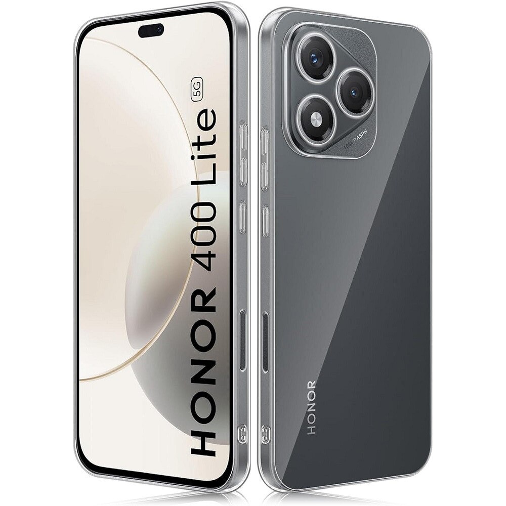 Carcasa spate din silicon compatibila cu Honor 400 Lite 5G, groasa, transparenta, 2 mm, cu protectie pentru camera, Clear case