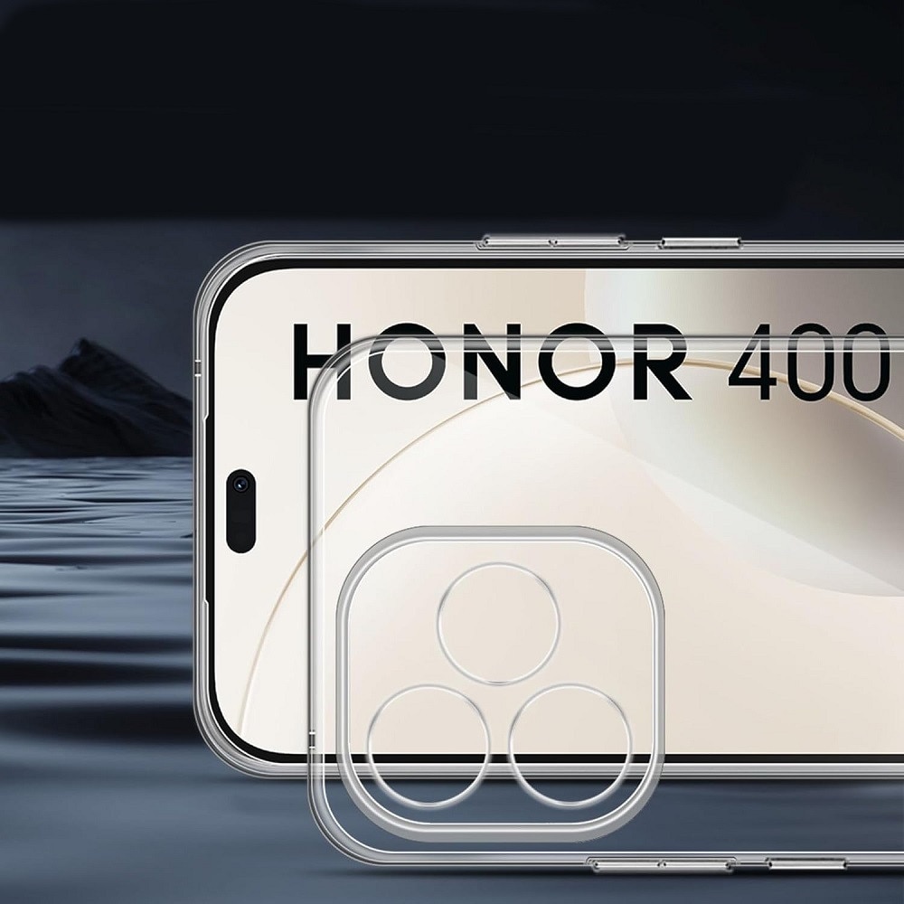 Carcasa spate din silicon compatibila cu Honor 400 Lite 5G, groasa, transparenta, 2 mm, cu protectie pentru camera, Clear case