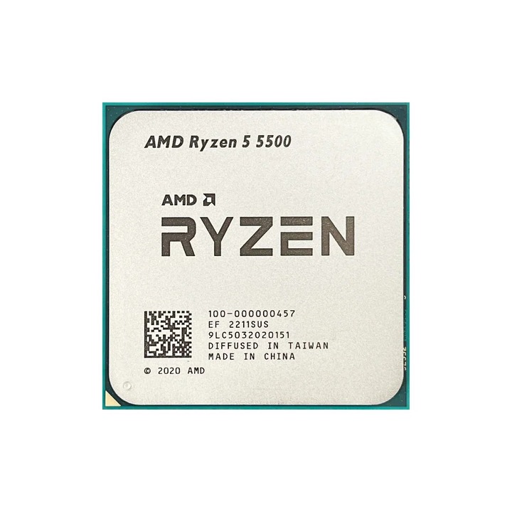 AMD Ryzen 5 5500 Nou R5 5500 3.6 GHz 6-Core 12-Thread 7NM DDR4 L3 = 16M 100-000000457 Socket AM4 CPU Procesor, dar fara cooler