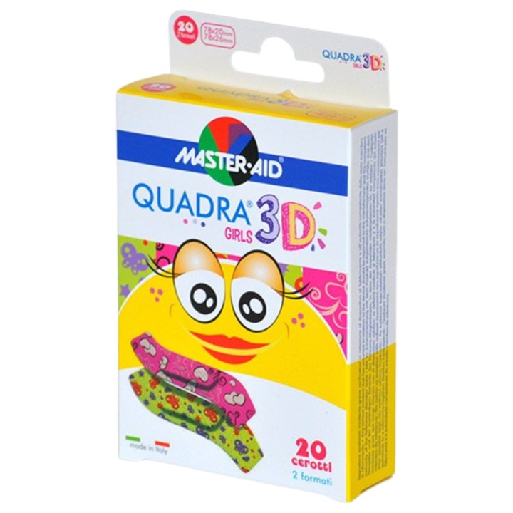 Лепенки Master-Aid Quadra 3D Girls 20 бр.
