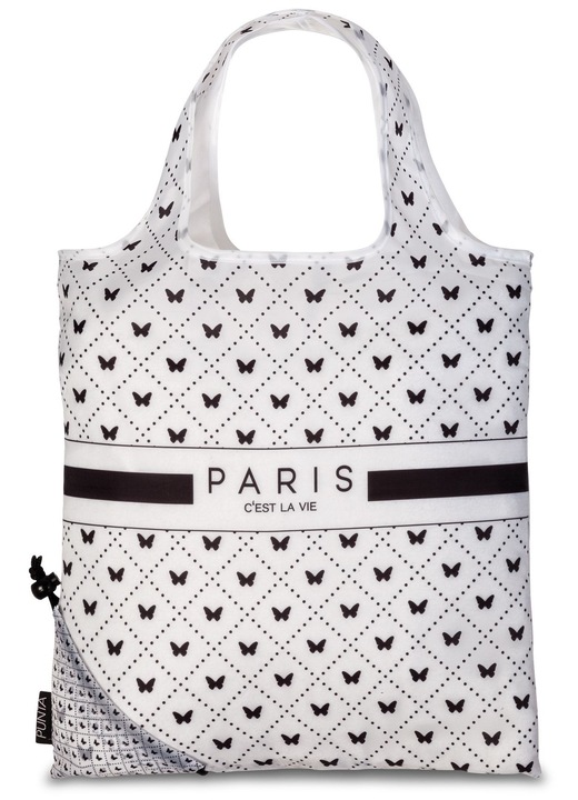 Bevásárlótáska, Összecsukható, Punta F10455, 38x38 cm, tartós poliészter, színes dizájn, 2-es minta