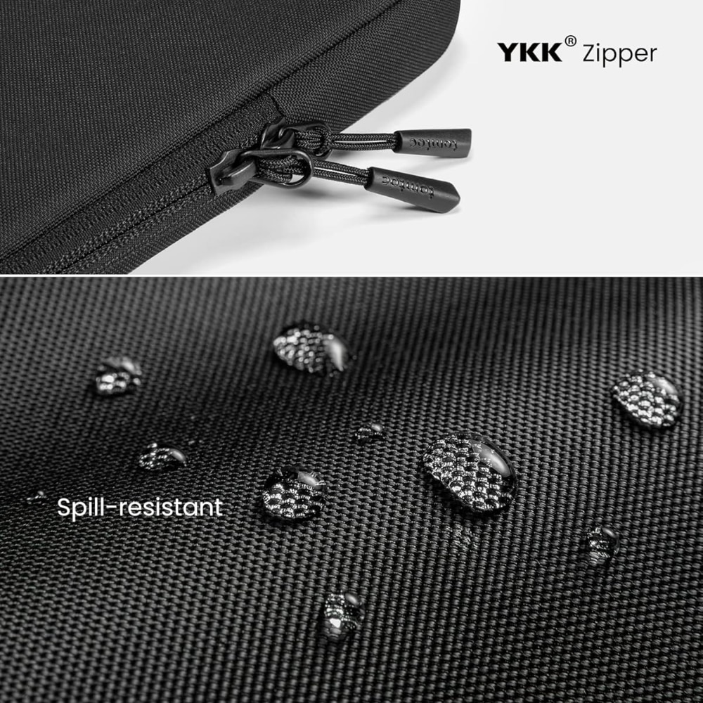 Husa de Protectie 360° pentru Laptop 13/14 Inch, Compatibila cu MacBook Air 13, MacBook Pro 14 M4, M3, M2, M1 (A3403, A3186, A2991, A2780, A2485, A2141, 2019–2024), Surface Laptop 7, Rezistenta la Apa, cu Buzunar pentru Accesorii, Negru