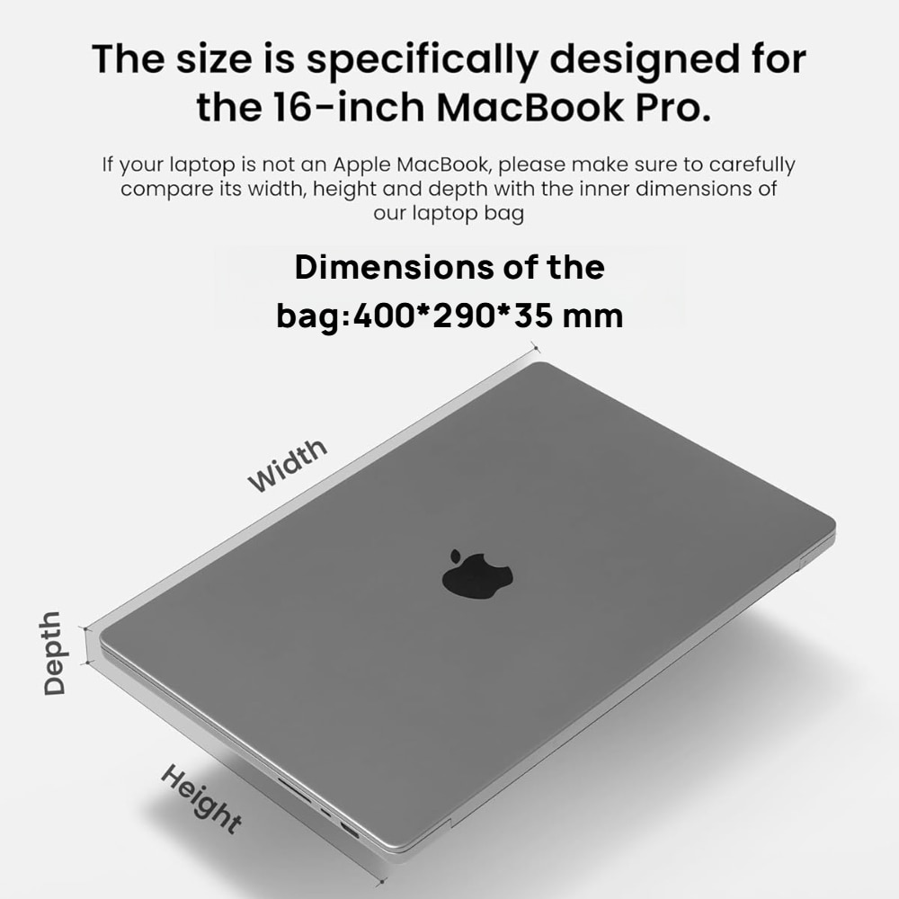 Husa de Protectie 360° pentru Laptop 16 Inch, Compatibila cu MacBook Pro 16 (M4–M1, A3403/A3186/A2991/A2780/A2485/A2141), Dell XPS 16, MSI Prestige 16 AI Evo, Lenovo Yoga Pro 16, Rezistenta la Apa, Gri