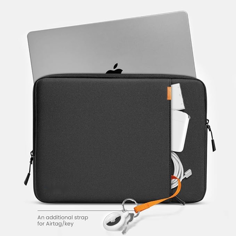 Husa de Protectie 360° pentru Laptop 13/14 Inch, Compatibila cu MacBook Air 13, MacBook Pro 14 M4, M3, M2, M1 (A3403, A3186, A2991, A2780, A2485, A2141, 2019–2024), Surface Laptop 7, Rezistenta la Apa, cu Buzunar pentru Accesorii, Negru