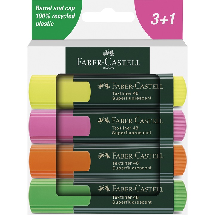 Textmarker set 4 carton 1548 2024 Faber-Castell