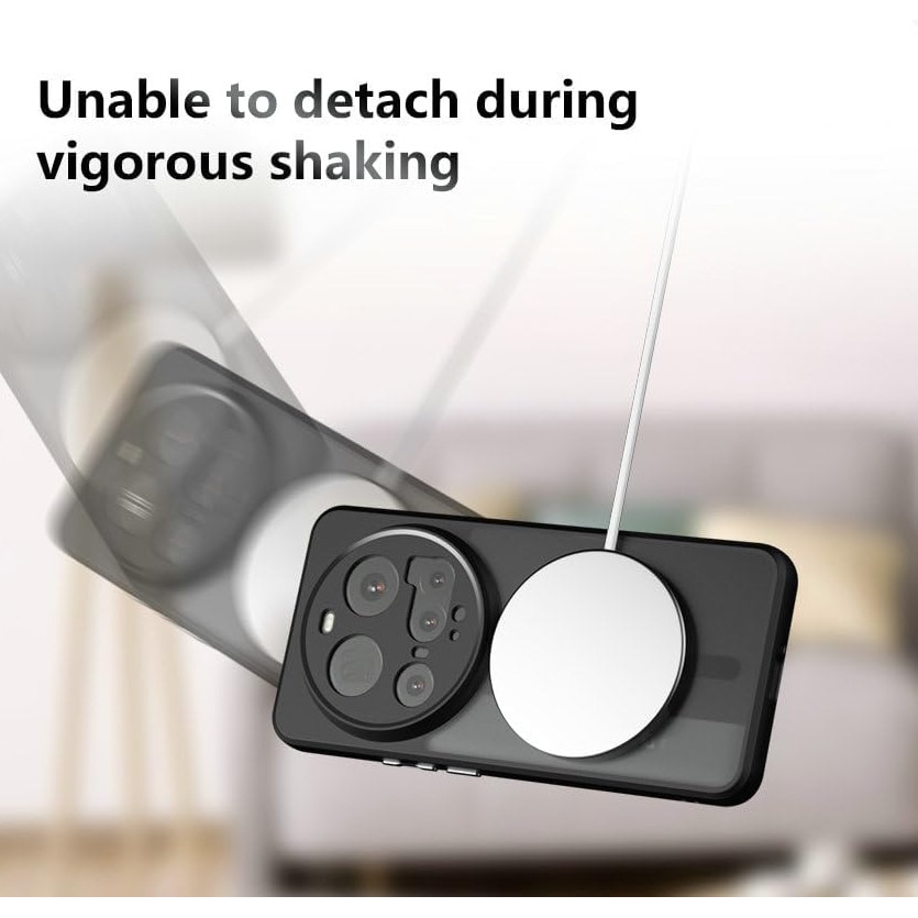 Husa pentru Xiaomi 15 Ultra, MagSafe, TPU/PC, Anti-Shock Protection Hard, Spate Mat, Negru Transparent