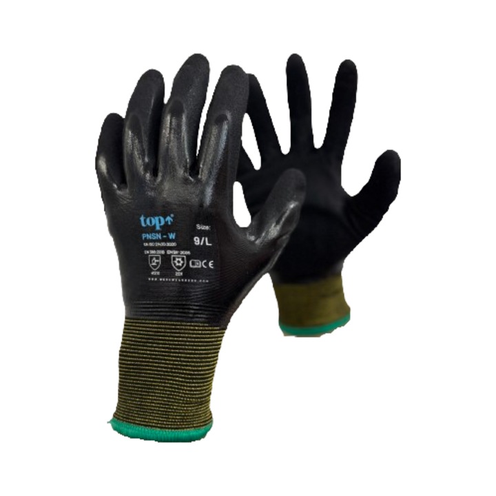 Предпазни ръкавици TOP PNSN-W, черни, размер: 2XL/11