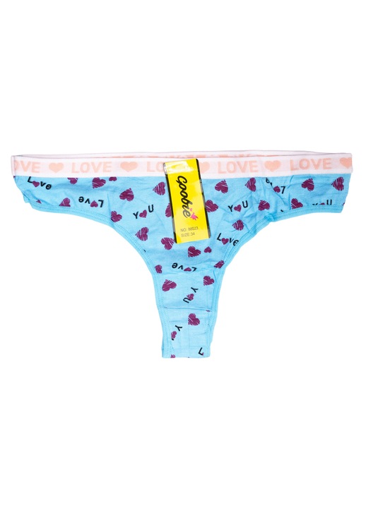 Chiloti tanga dama albastru deschis Leia - XL