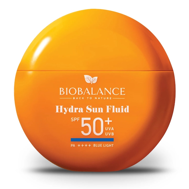 Hydra Sun fluid protectie solara SPF 50+ UVA & UVB, PA++++ Blue Light, BioBalance, 40 ml