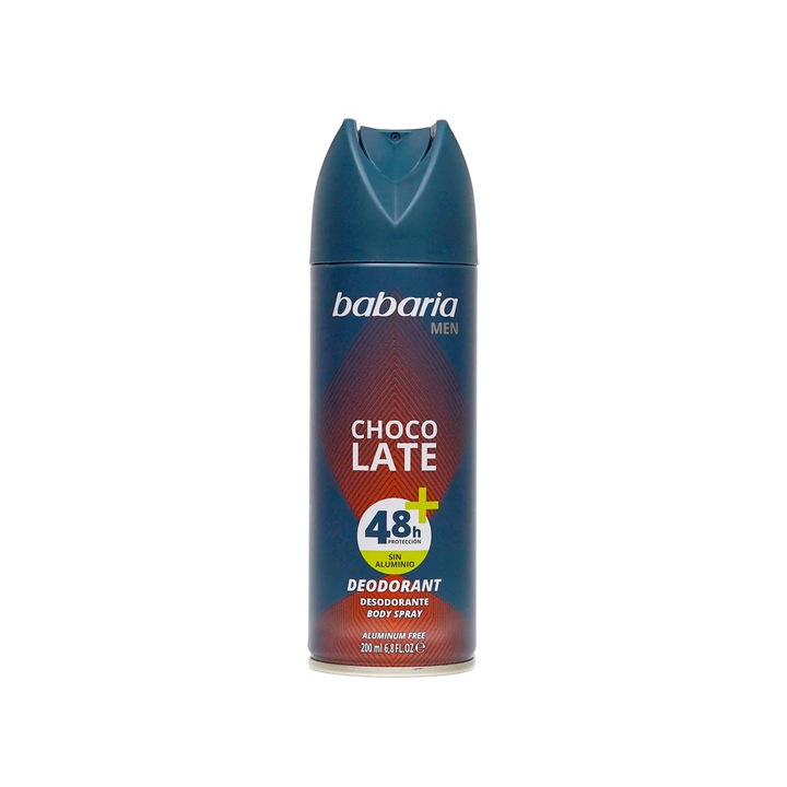 Deodorant spray fara aluminiu pentru barbati, protectie 48h+, Chocolate, Babaria Men, 200 ml