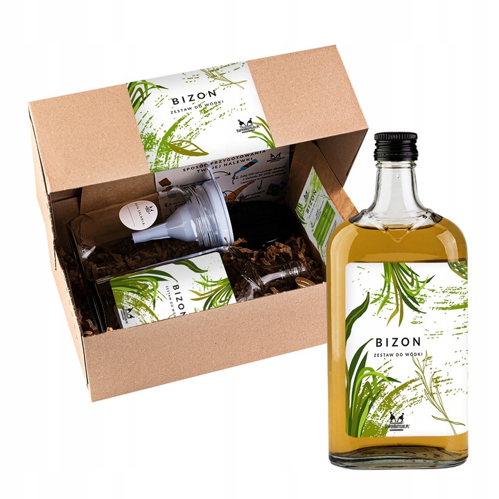 Set pentru fabricarea lichiorului, Super Butelki, Idee de cadou ideal, DIY, Ambalaje decorative, Bison, Sticla, 500 ml, Multicolor, Inchidere ermetica, Multicolor