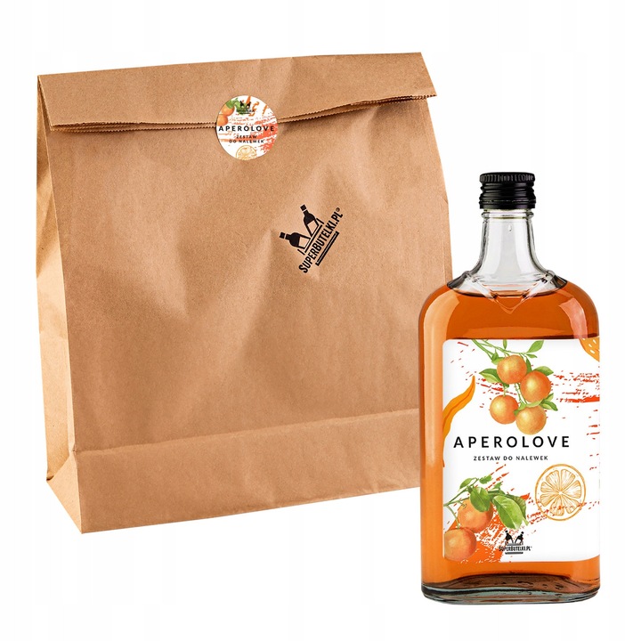 Set pentru prepararea lichiorului, Super Butelki, Aperolove, sticla, multicolor, inchidere etansa, filtre de filtrare a lichiorului 3 bucati, 500 ml, multicolor