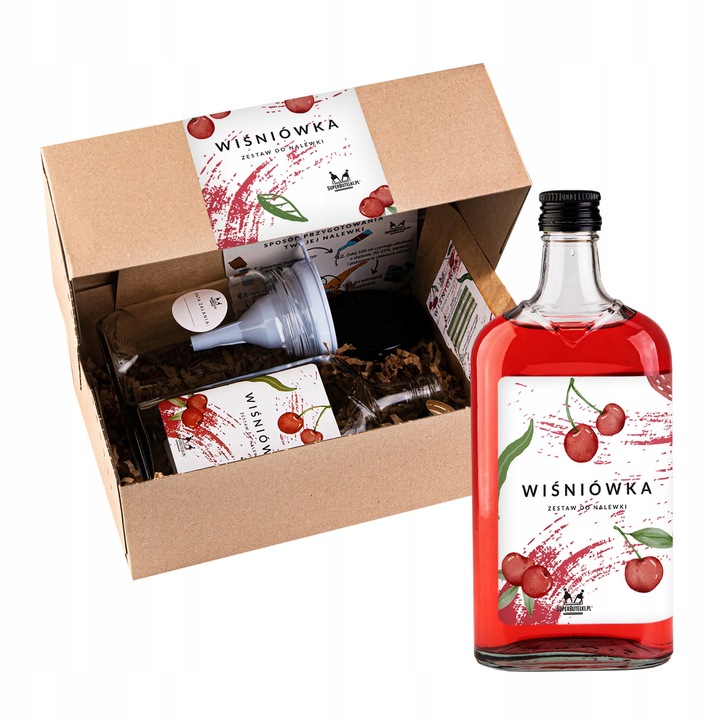 Set pentru fabricarea lichiorului, Super Butelki, Idee de cadou ideala, DIY, Ambalaj decorativ, Inchidere ermetica, Sticla, 28/18, Multicolor