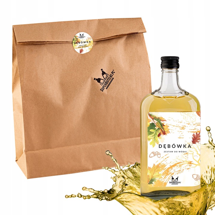 Set pentru fabricarea lichiorului, Super Butelki, Oak Tree, 500 ml Flat Bottle, 28/18 Flat Bottle Cap, Dried Liquor, Liquor Strainers 3 bucati, 500 ml, Multicolor